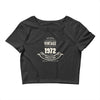 premium vintage 1972 classic perfectly aged limited edition Crop Top