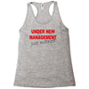 under new management just married mens black wedding present husband t Racerback Tank