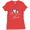 softball mom sequins Ladies Fitted T-Shirt