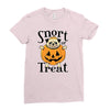 halloween pug Ladies Fitted T-Shirt