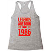 legends are born in 1986 hoodie Racerback Tank