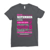 quens are born in november Ladies Fitted T-Shirt