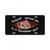December  Peeking Out Baby Girl License Plate