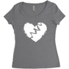 broken heart xxx Women's Triblend Scoop T-shirt