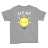 lit af kawaii light bulb Youth Tee