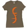 helix of heroes funny retro sci fi superhero symbol cool logo Ladies Fitted T-Shirt