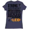 Strong Independent Motivated Leo Ladies Fitted T-Shirt