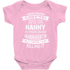 Super Cool Nanny Of A Freaking Awesome Granddaughter Baby Onesie