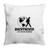 Backpacker Let's Explore The World Throw Pillow