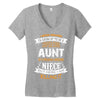Super Cool Aunt Of A Freaking Awesome Niece Women's V-Neck T-Shirt