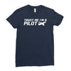 trust me, i'm a pilot   captain airplane flight crew plane airport tee Ladies Fitted T-Shirt