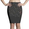 guns and swords and tacos Pencil Skirts