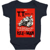vintage tt race poster, ideal gift or birthday present Baby Bodysuit