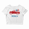 america 2 Crop Top