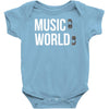 music on world off Baby Onesie