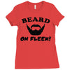 mens beard Ladies Fitted T-Shirt