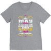 i am a may women V-Neck Tee