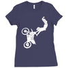 motocross motor bike motorrad cross biker freestyle mx sx baja Ladies Fitted T-Shirt