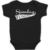 sunday funday (white) Baby Bodysuit