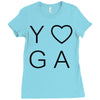 yoga heart Ladies Fitted T-Shirt