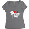 RED PAINBALL Women's Triblend Scoop T-shirt