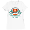 woman inherits the earth Ladies Fitted T-Shirt