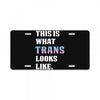 This is What Trans Looks Like License Plate
