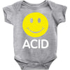 acid house smiley face 90's rave club hardcore party Baby Onesie