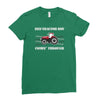case ih red tractor boy comin' through Ladies Fitted T-Shirt