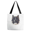 polygon wolf Tote Bags