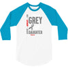 I Wear Grey For My Daughter (Brain Cancer Awareness) 3/4 Sleeve Shirt