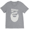 respect the beard (2) V-Neck Tee