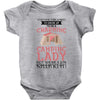 camping lady Baby Bodysuit