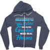 Grandpa Was Created because Grankids Need Real Heroes Zipper Hoodie