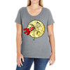 moon rocket Ladies Curvy T-Shirt