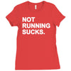 not running sucks Ladies Fitted T-Shirt