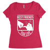 cat best friends for life Women's Triblend Scoop T-shirt