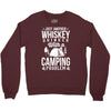 love whiskey and camping! Crewneck Sweatshirt
