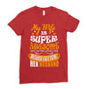 My Wife Is Super Awesome Her Husband Ladies Fitted T-Shirt