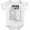 June Girl Facts Cancer Baby Onesie