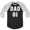 fathers dat dad number 1 3/4 Sleeve Shirt