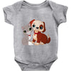 nice cat and dog Baby Onesie