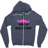 i mustache you a question pink mustache Zipper Hoodie