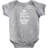 Keep Calm And Work Out Baby Onesie
