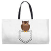 pocket owl Weekender Totes