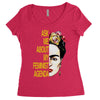 ask me about my feminist agenda frida kahlo Women's Triblend Scoop T-shirt