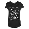 bicycle cyclopath bike hobby exploded Maternity Scoop Neck T-shirt