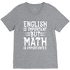 english is important but math is importanter V-Neck Tee