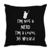 not a nerd Throw Pillow