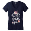 Tough She Be But Little She Is Fierce Women's V-Neck T-Shirt